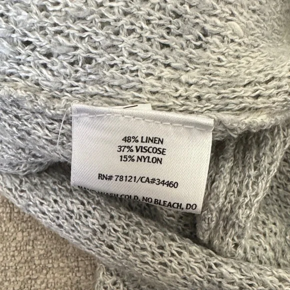 Eileen Fisher Light Gray Open Front Cardigan - Picture 5 of 5